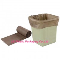 custom biodegradable garbage bag on roll/ kitchen tidy bags/bathroom trash bag