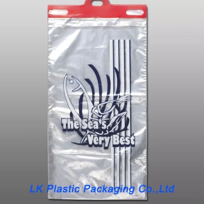 custom wicket plastic seefood bag produce bag supermarket grocery bag