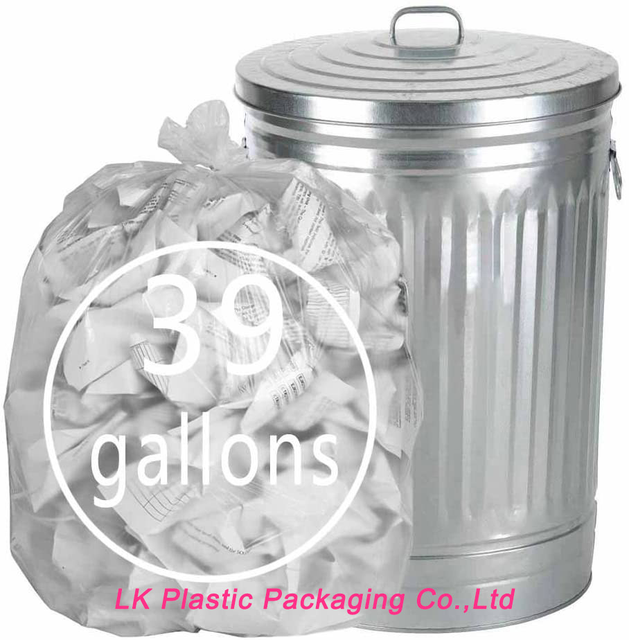 custom plastic garbage bag on roll/garbage bin liner/trash can liner